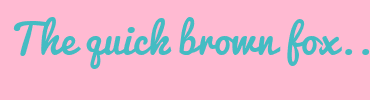 Image with Font Color 44BCC3 and Background Color FFBAD2